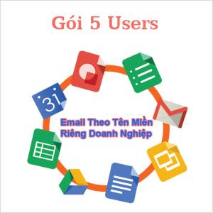 Email Google theo tên miền riêng gói 5 User